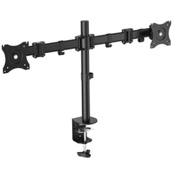 Soporte doble pantalla equip 13 pulgadas -  27 pulgadas inclinable giratorio 360º max 8 kg vesa max 100x100