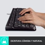 Combo teclado y raton logitech mk120 optico usb 2.0 negro - Imagen 2