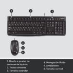 Combo teclado y raton logitech mk120 optico usb 2.0 negro - Imagen 6