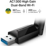 Adaptador usb 3.0 dual band ac1300 2.4 ghz y 5ghz tp - link - Imagen 2