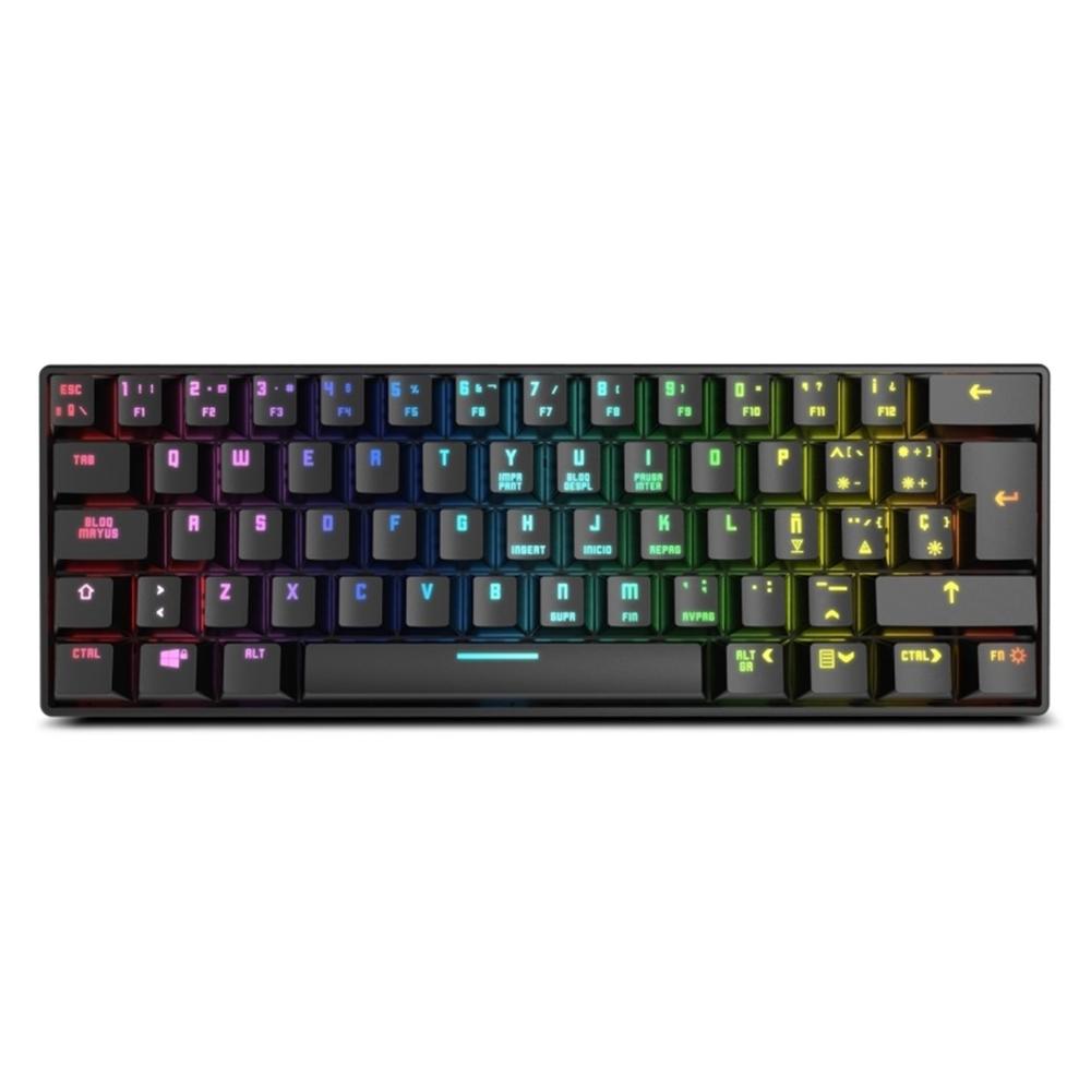 Teclado mini krom gaming kluster rgb wireless - 1 Teclado mini krom gaming kluster rgb wireless - Imagen 1