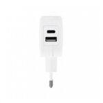 Cargador de pared doble tooq usb tipo c 3a -  usb tipo a 2.4a - 27w -  blanco - Imagen 4