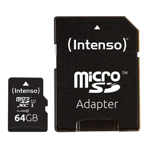 Tarjeta memoria micro sd intenso 64gb uhs - i cl10 pro + adaptador sd