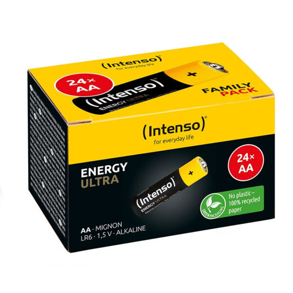 Pack de pilas alcalinas intenso energy ultra aa lr06 24 unidades