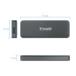 Caja externa tooq tqe - 2281g para ssd m.2 usb tipo c gris - Imagen 2