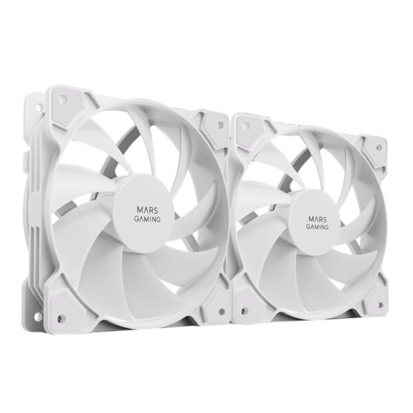 Ventilador caja mars gaming mfprox2 2 x 120mm blanco