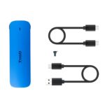 Carcasa disco duro tooq tqe - 2201r para ssd m.2 usb - c azul - Imagen 3