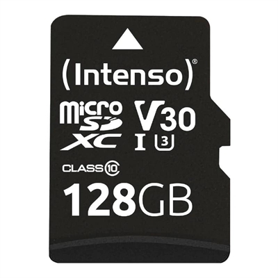 Tarjeta memoria micro sd intenso 128gb profesional uhs - i cl10 + adaptador sd