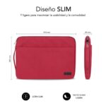 Funda subblim urban laptop sleeve para portatil 15.6 pulgadas rojo - Imagen 3