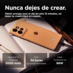 Edge 50 16 -9 cm (6.67 pulgadas) sim doble android 14 5g usb tipo c 12 gb 512 gb 5000 mah durazno - Imagen 7