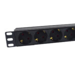 Regleta phasak 8 tomas rack 19 pulgadas con interruptor 2m negro - Imagen 2
