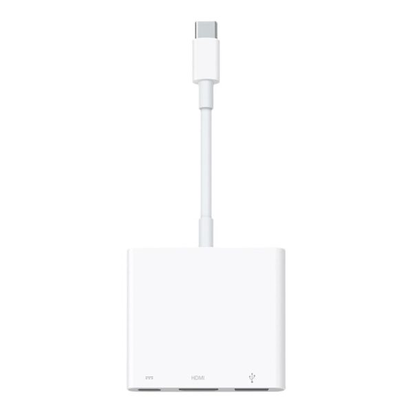 Adaptador usb tipo c a hdmi - usb tipo a - usb tipo c apple macho - hembra -  blanco