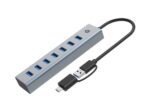 Hub usb 3.0 conceptronic hubbies21gp 7 puertos usb - c a 7xusb - a con alimentador - Imagen 2