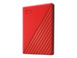 Disco duro externo hdd wd western digital 2tb my passport usb 3.2 rojo - Imagen 2