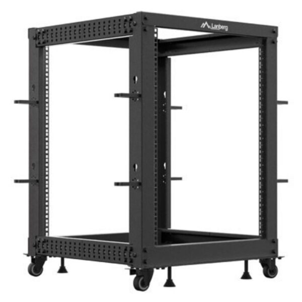 Armario lanberg abierto rack 19 pulgadas 15u -  600x600 negro