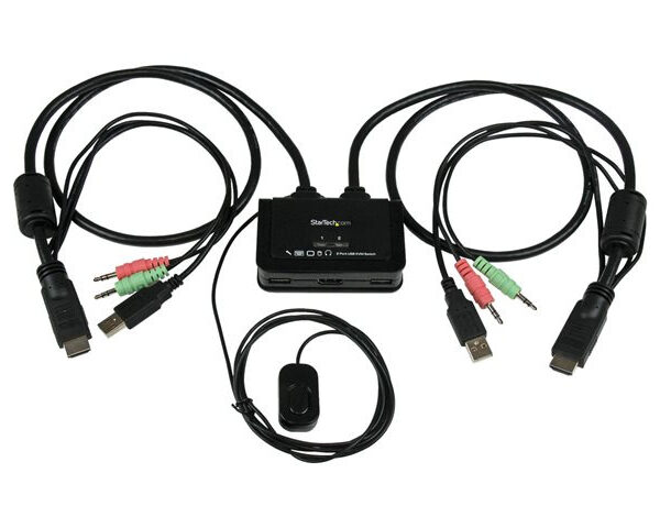 Conmutador kvm star tech 2 usb 2 hdmi switch