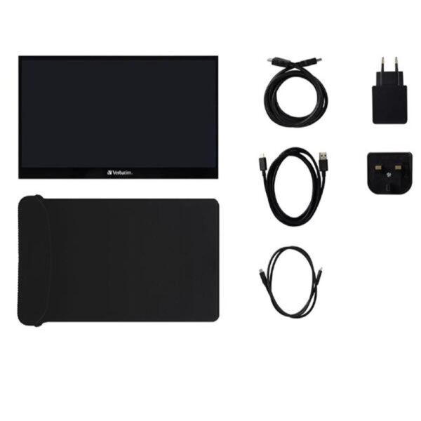 Monitor led portatil 17.3 pulgadas verbatim ips -  fhd -  hdmi -  usb tipo c -  30hz -  6ms