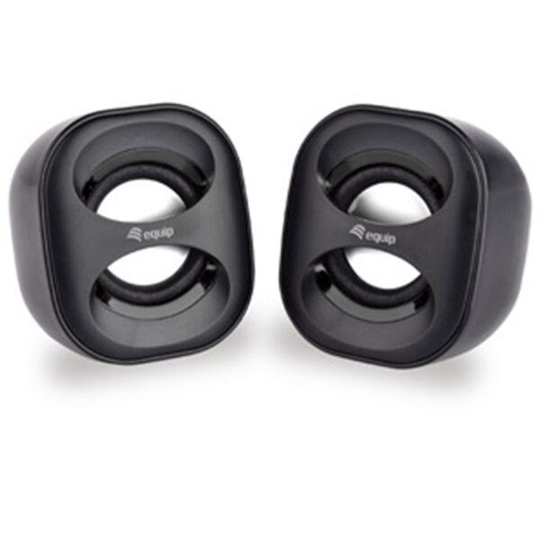 Altavoces 2.0 equip life mini 6w rms color negro jack 3.5 pulgadas alimetancion usb