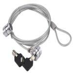 Cable seguridad para portatiles 1.5m conceptronic doble cabezal + llave - Imagen 2