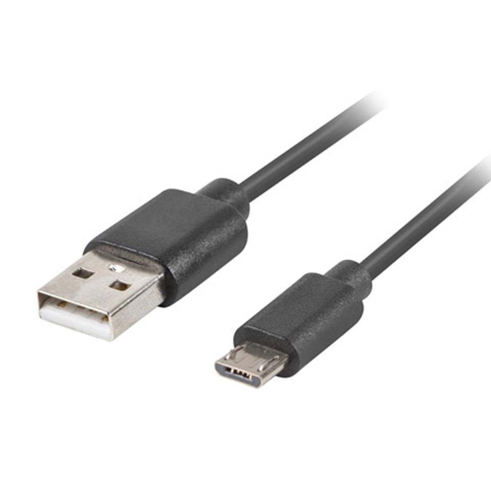 Cable micro usb a usb 2.0 lanberg 3m - macho - macho - negro - 1 Cable micro usb a usb 2.0 lanberg 3m - macho - macho - negro - Imagen 1