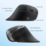 Raton ergonomico inalambrico ewent ew3154 negro - Imagen 2