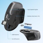 Raton ergonomico inalambrico ewent ew3154 negro - Imagen 3