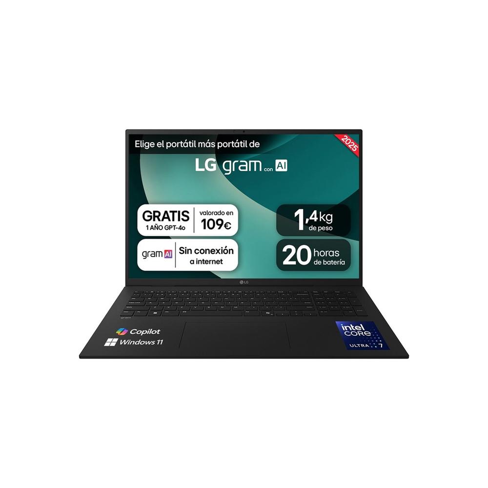 Portatil lg gram 17z90t - g intel core ultra 7 255h 32gb ssd1tb w11 17 pulgadas - 1 Portatil lg gram 17z90t - g intel core ultra 7 255h 32gb ssd1tb w11 17 pulgadas - Imagen 1