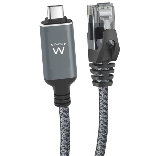 Cable red ewent latiguillo rj45 a usb tipo c ftp cat6 1.5m