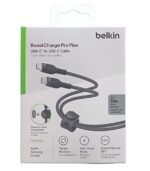 Cable usb tipo c belkin 3m -  macho - macho -  negro -  trenzado - Imagen 2