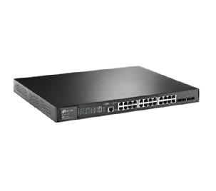 Switch 28 puertos 10 - 100 - 1000 (24p poe + 4sfp) l2 tp - link