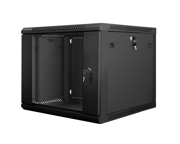 Armario rack lanberg 9u 600x600x501 auto ensamblado 19 pulgadas hasta 60 kg negro