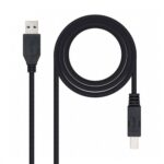 Cable usb tipo a 3.0 a usb tipo b 3.0 nanocable 2m negro macho - macho - Imagen 2