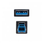 Cable usb tipo a 3.0 a usb tipo b 3.0 nanocable 2m negro macho - macho - Imagen 3