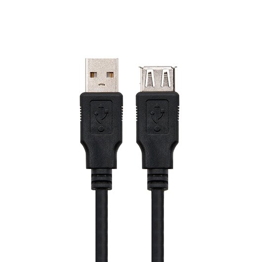 Cable alargador nanocable usb - a 2.0 a usb - a 2.0 1.8m negro macho - hembra