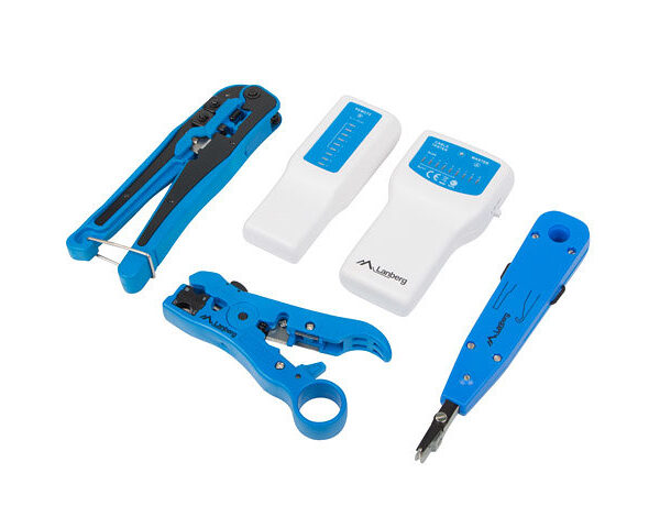 Kit herramientas lanberg pelacables -  crimpadora -  testador