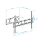 Soporte pared pantallas 37 - 80 pulgadas pulgadas gira incli negro - Imagen 2