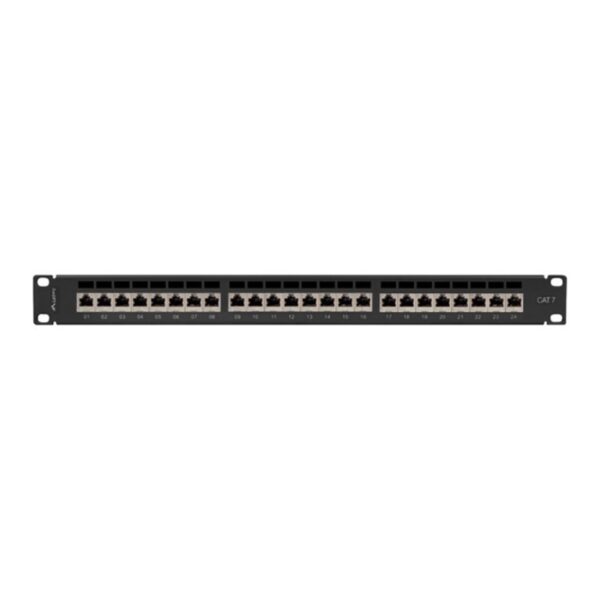 Patch panel lanberg 24 puertos 1u cat.7 ftp 19 pulgadas negro