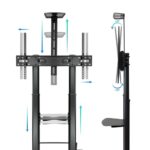 Soporte suelo con ruedas tooq hasta 100 pulgadas vesa 1000 x 600 max 100kg - Imagen 3