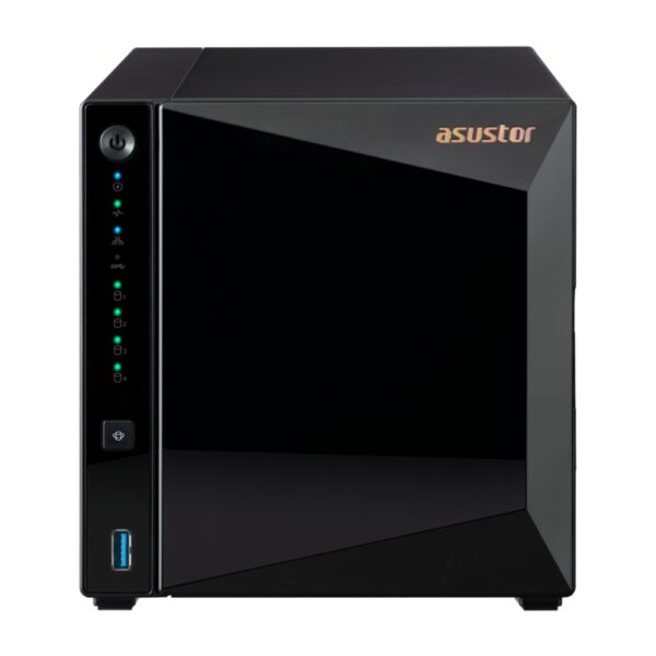 Servidor nas asustor tower 4 bay quad - core 1.4ghz 2gb ddr4 2.5gbe x1 usb3.2