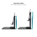 Soporte tooq plegable para tablet hasta 12.9 pulgadas negro - Imagen 3