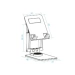 Soporte tooq plegable para tablet hasta 12.9 pulgadas negro - Imagen 4