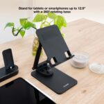 Soporte tooq plegable para tablet hasta 12.9 pulgadas negro - Imagen 5