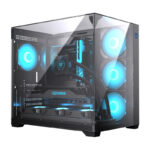 Caja ordenador gaming hiditec atx sky cristal templado negro - Imagen 2