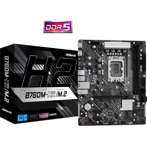 Placa base asrock b760m - h m.2 lga1700 matx