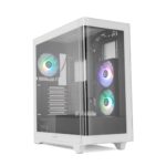 Caja ordenador gaming nox hummer ether atx argb cristal templado negro - blanco