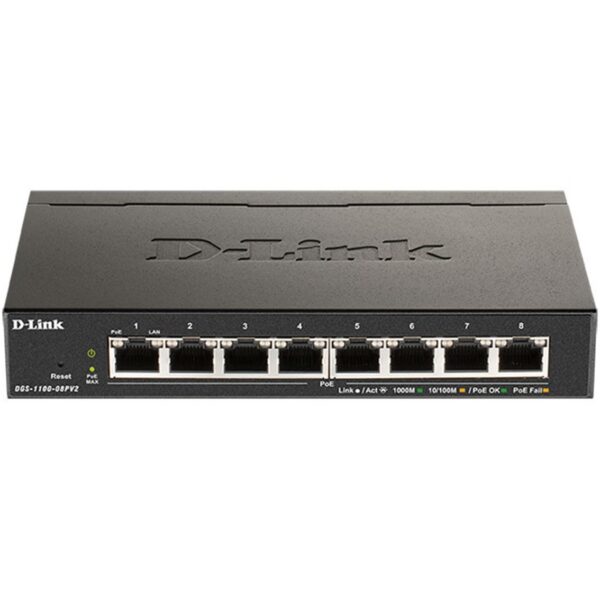 Switch d - link 8 puertos gestionable easysmart poe 64w