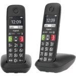 Telefono fijo inalambrico gigaset e290 duo negro 300 numeros -  42 tonos