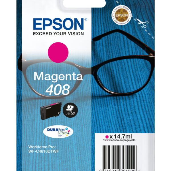 Cartucho tinta epson 408 magenta durabrite ultra ink