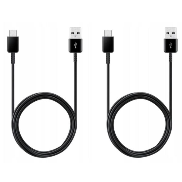 Cable usb tipo c a usb tipo a samsung 1.5m -  macho - macho -  negro 2 unidades