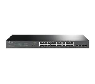 Switch 28 puertos 10 - 100 - 1000 poe 250w +4 sfp gestion l2+ tp - link